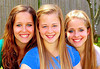 three girl teens